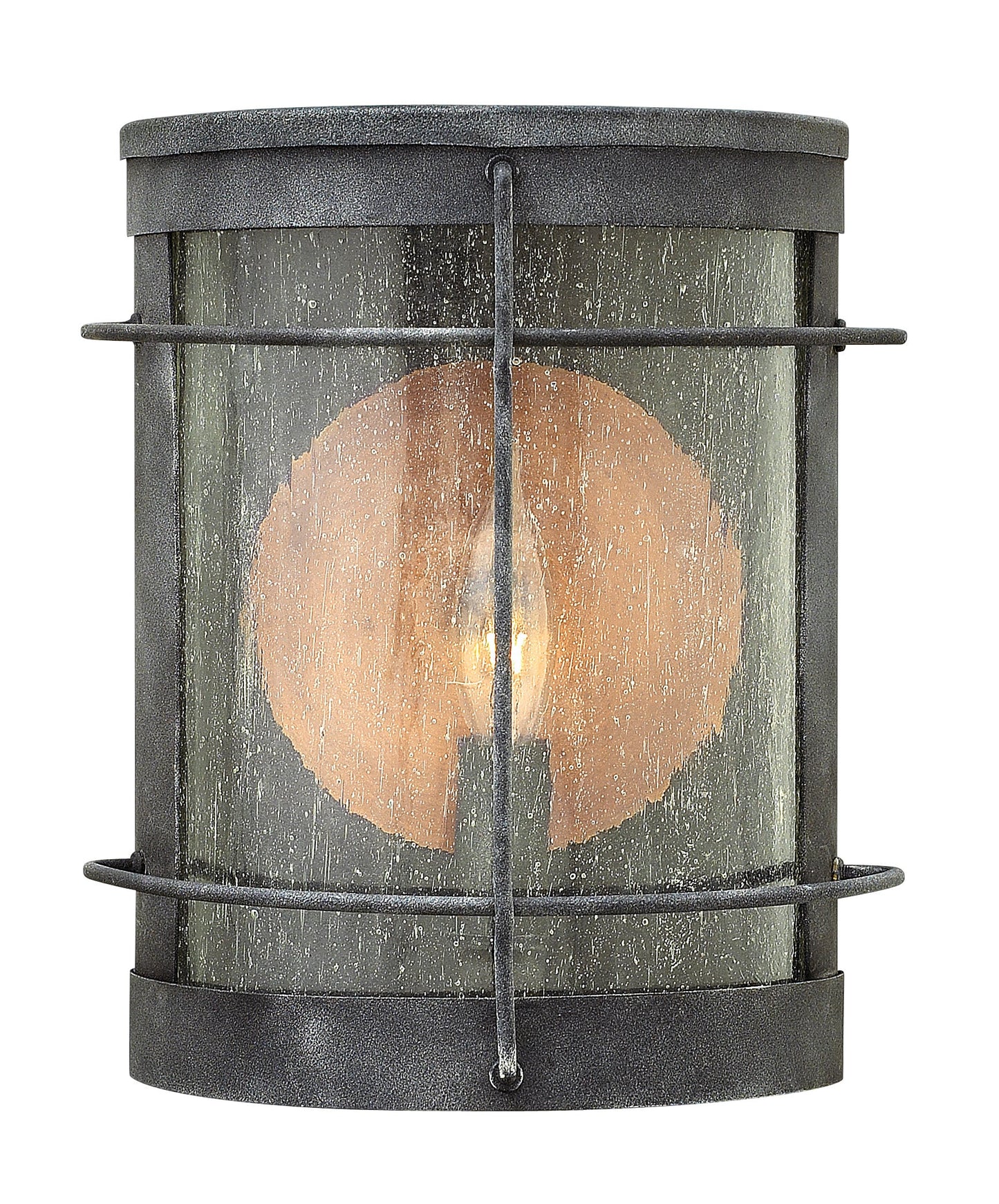 Newport Small Wall Mount Lantern In Black Finish