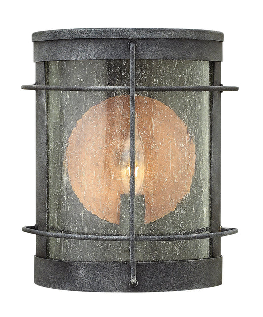 Newport Small Wall Mount Lantern In Black Finish