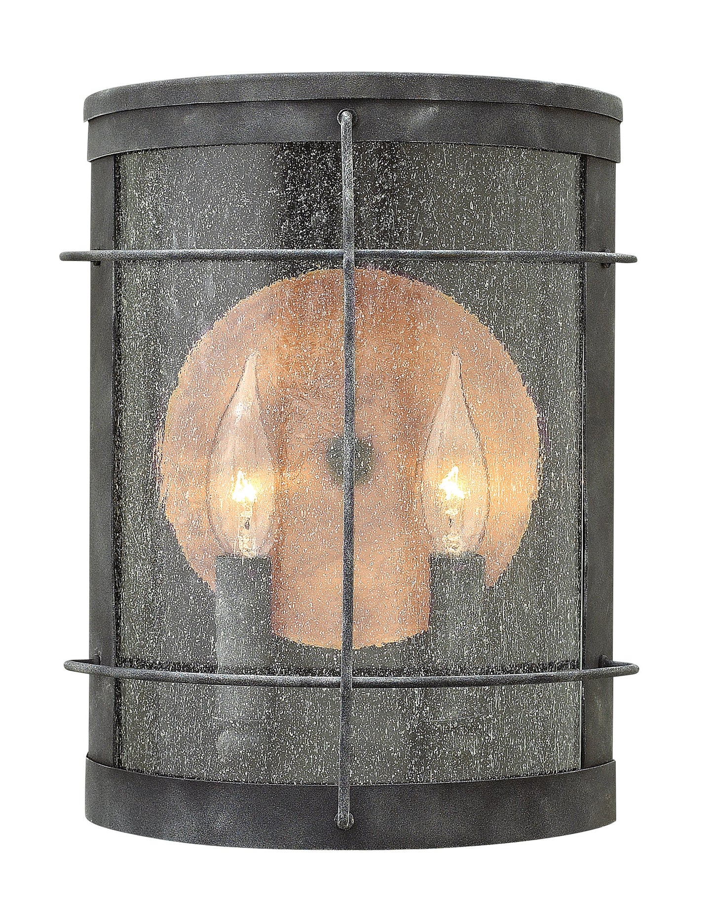 Newport Small Wall Mount Lantern In Black Finish