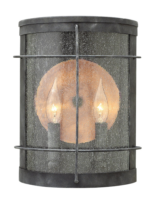 Newport Small Wall Mount Lantern In Black Finish