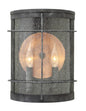 Newport Small Wall Mount Lantern In Black Finish