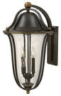 Bolla Large Wall Mount Lantern In Dark Brass Finish