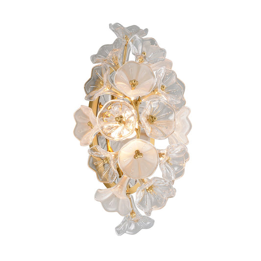 Jasmine Wall Sconce In Gold Leaf Finish