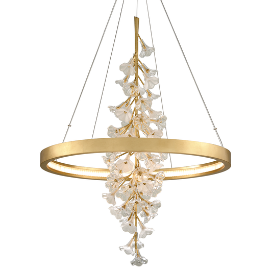 Jasmine Chandelier In GOLD LEAF Finish