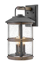 Lakehouse Medium Wall Mount Lantern In Black Finish
