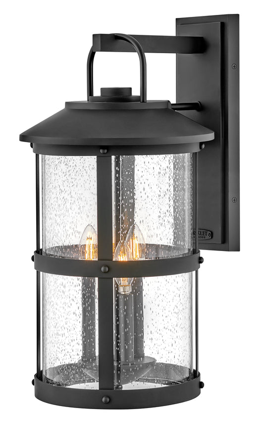 Lakehouse Large Wall Mount Lantern In Black Finish