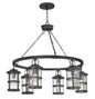 Lakehouse Large Single Tier Chandelier In Black Finish