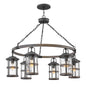 Lakehouse Large Single Tier Chandelier In Black Finish