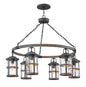 Lakehouse Large Single Tier 12v Chandelier In Black Finish