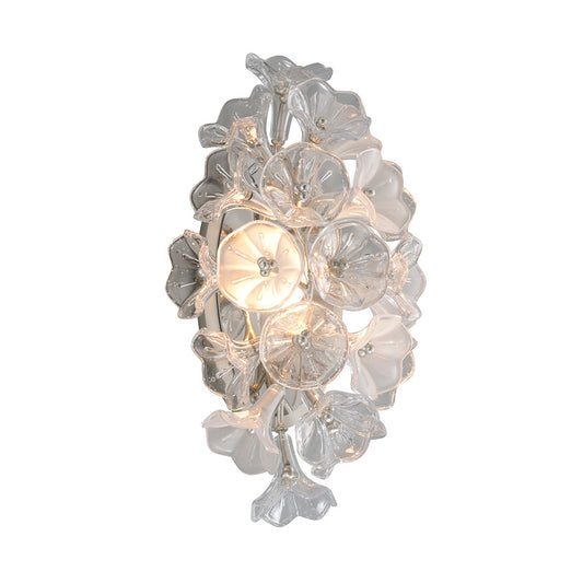 Jasmine Wall Sconce In SILVER LEAF Finish