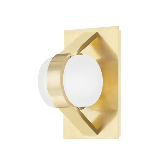Orbit Wall Sconce with Aged Brass Finish