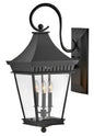 Chapel Hill Large Wall Mount Lantern In Black Finish