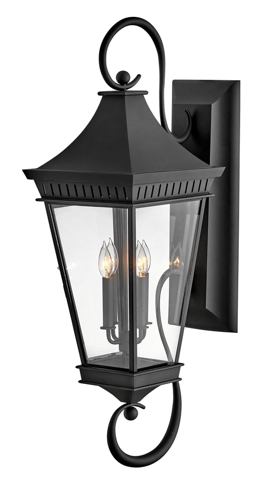Chapel Hill Extra Large Wall Mount Lantern In Black Finish
