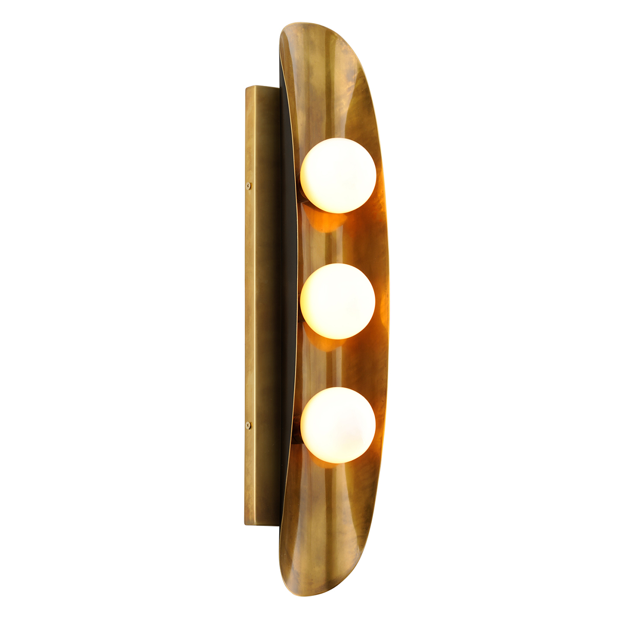Hopper Wall Sconce In VINTAGE BRASS BRONZE ACCENTS Finish