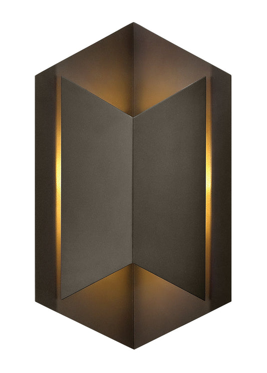 Lex Medium Wall Mount Lantern In Light Bronze Finish