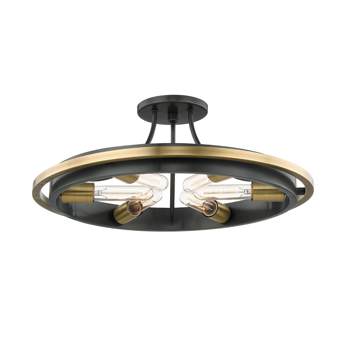 Chambers Semi Flush with Aged Old Bronze Finish