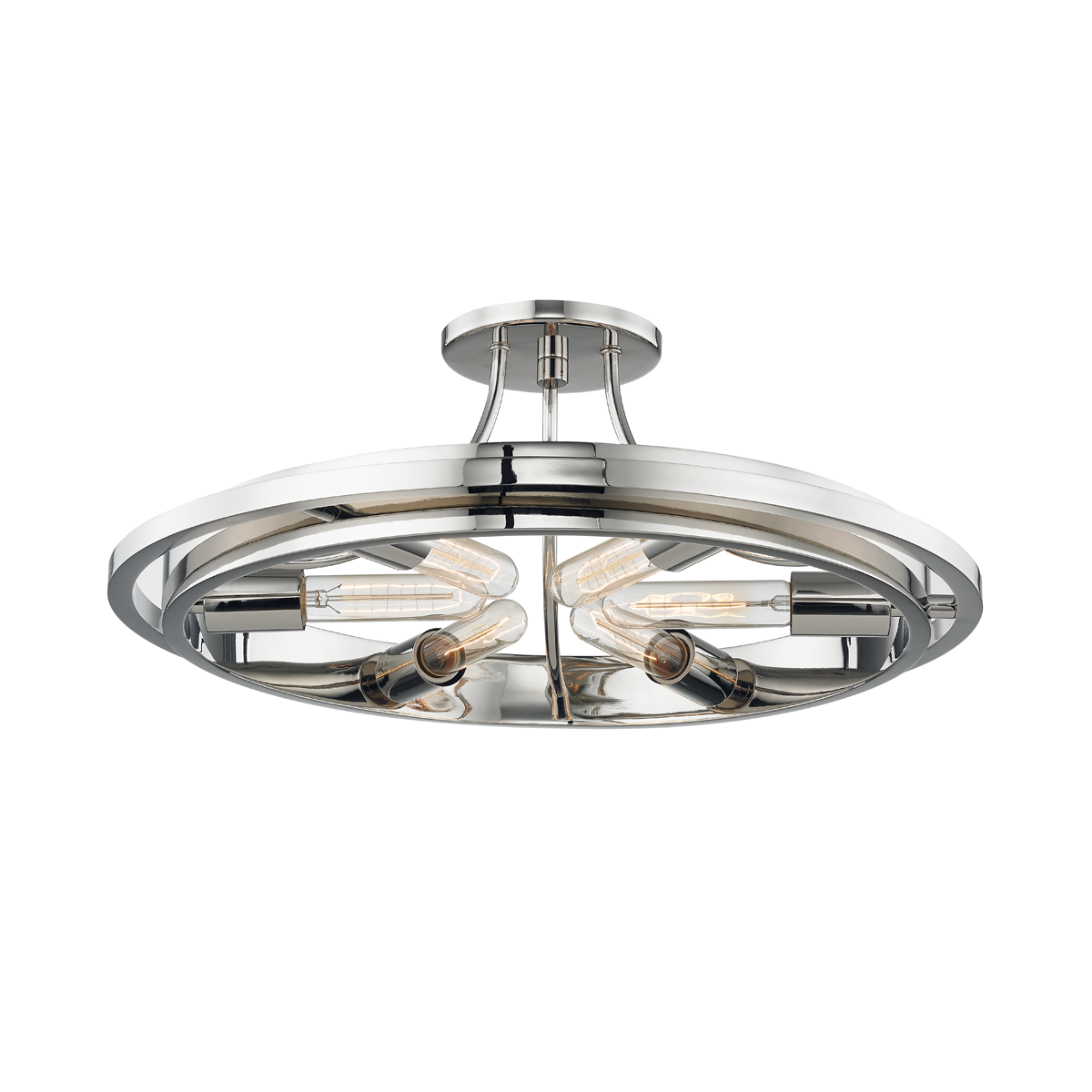 Chambers Semi Flush with Polished Nickel Finish