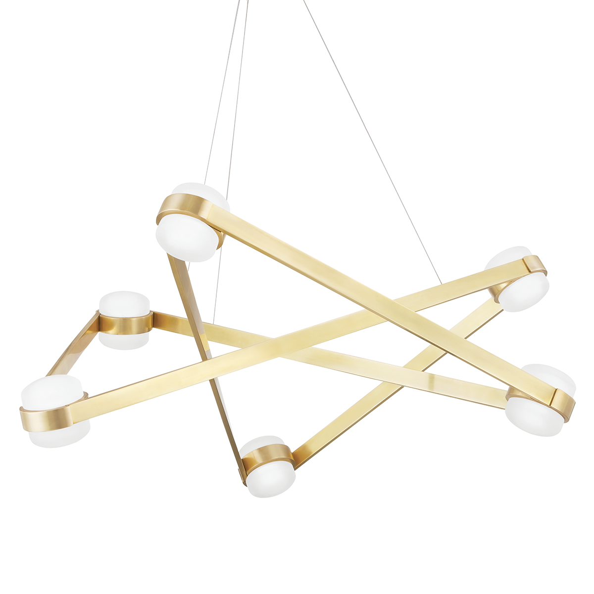 Orbit Chandelier with Aged Brass Finish