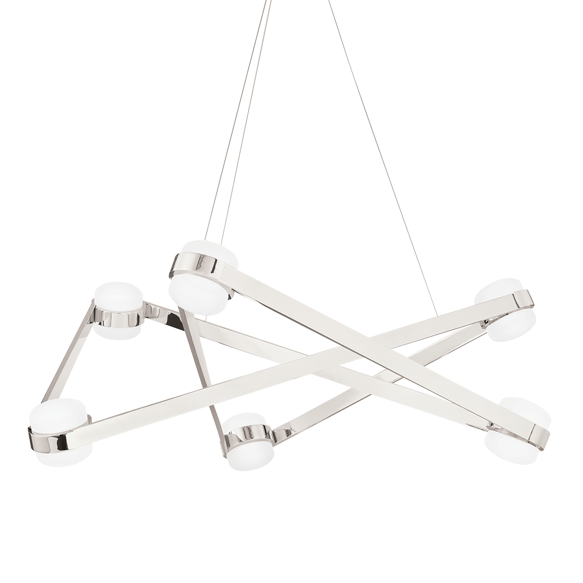 Orbit Chandelier with Polished Nickel Finish