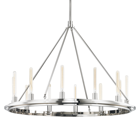 Chambers Chandelier with Polished Nickel Finish