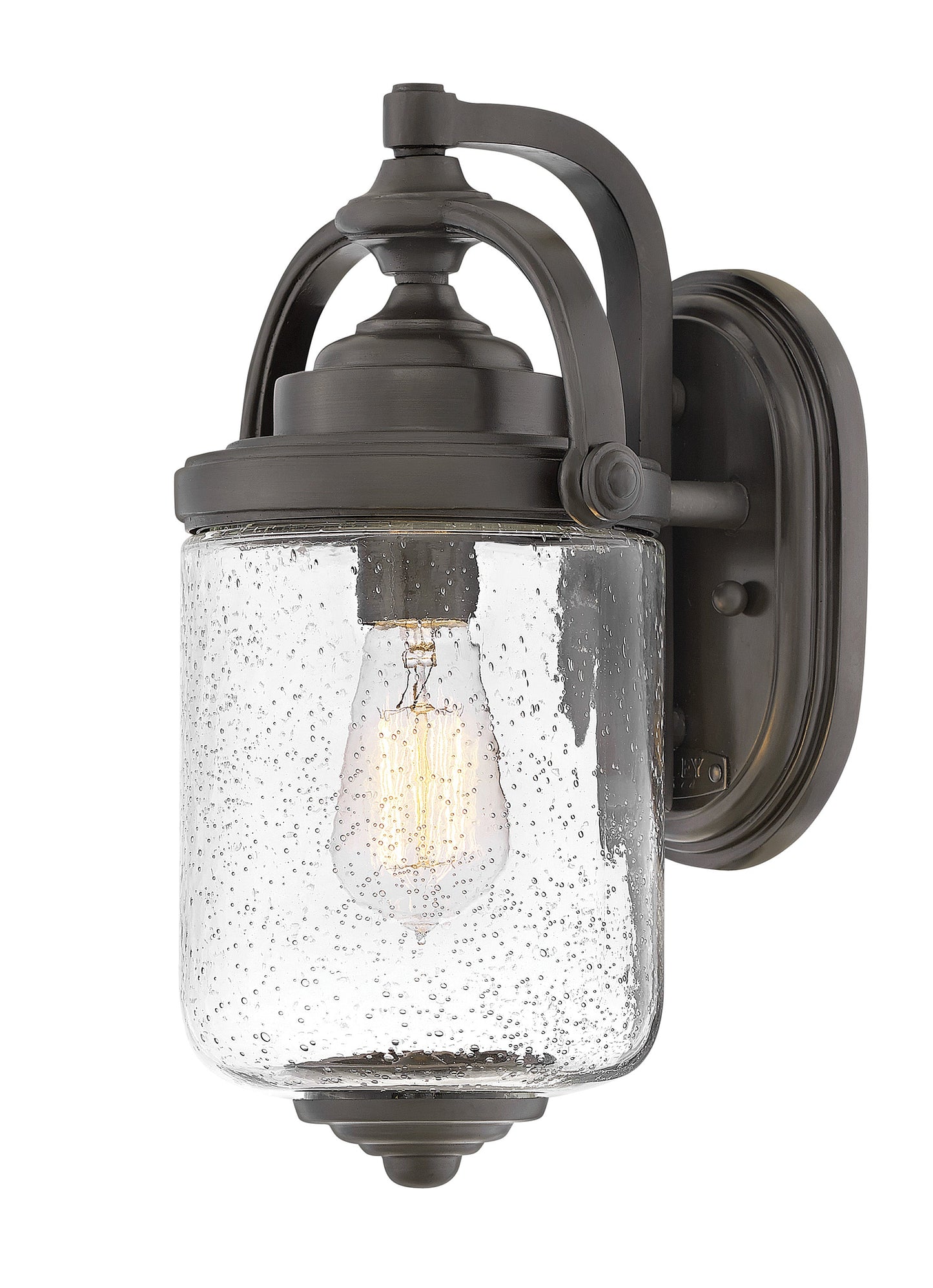 Willoughby Medium Wall Mount Lantern In Light Bronze Finish