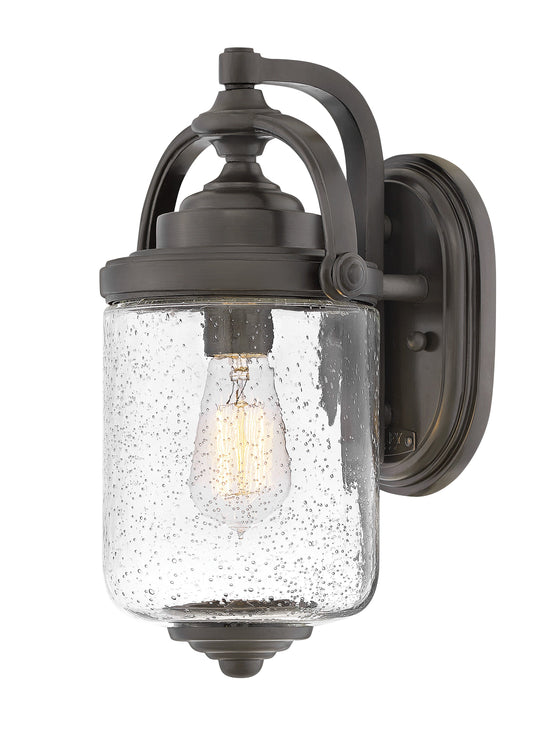 Willoughby Medium Wall Mount Lantern In Light Bronze Finish