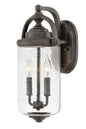 Willoughby Medium Wall Mount Lantern In Light Bronze Finish