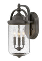 Willoughby Medium Wall Mount Lantern In Light Bronze Finish