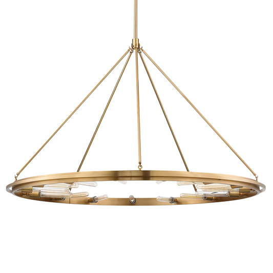 Chambers Chandelier with Aged Brass Finish