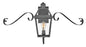 Nouvelle Medium Wall Mount Lantern In Black Finish