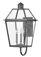 Nouvelle Large Wall Mount Lantern In Black Finish