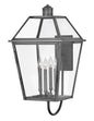 Nouvelle Large Wall Mount Lantern In Black Finish