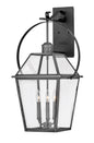 Nouvelle Large Wall Mount Lantern In Black Finish