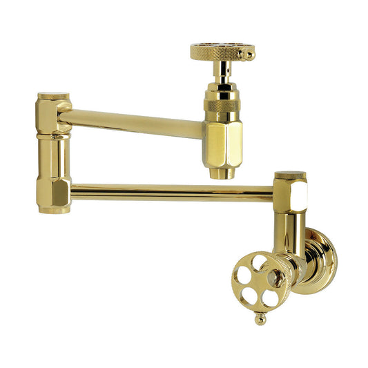 Webb Pot Filler Faucet in Polished Brass