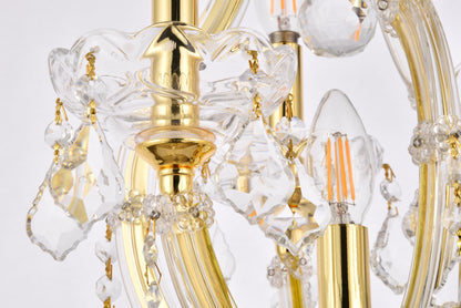 Maria Theresa 4 light Gold Pendant Clear Royal Cut Crystal