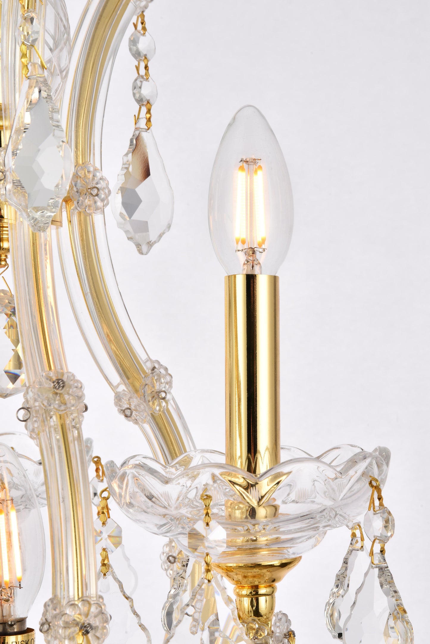 Maria Theresa 4 light Gold Pendant Clear Royal Cut Crystal