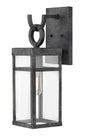 Porter Medium Wall Mount Lantern In Black Finish