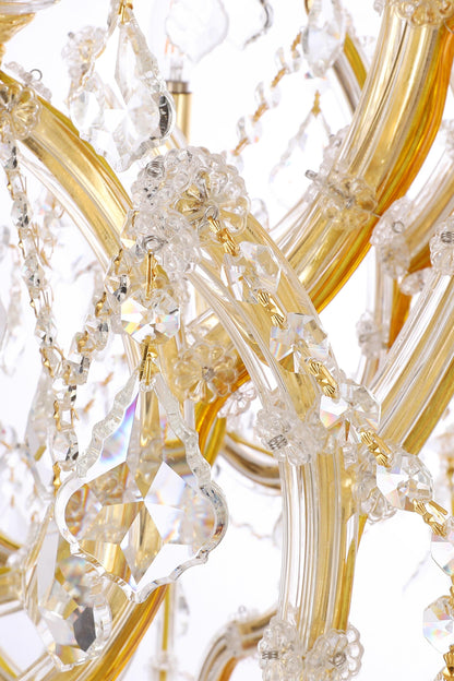Maria Theresa 41 light Gold Chandelier Clear Royal Cut Crystal