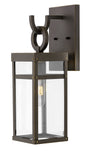Porter Medium Wall Mount Lantern In Light Bronze Finish