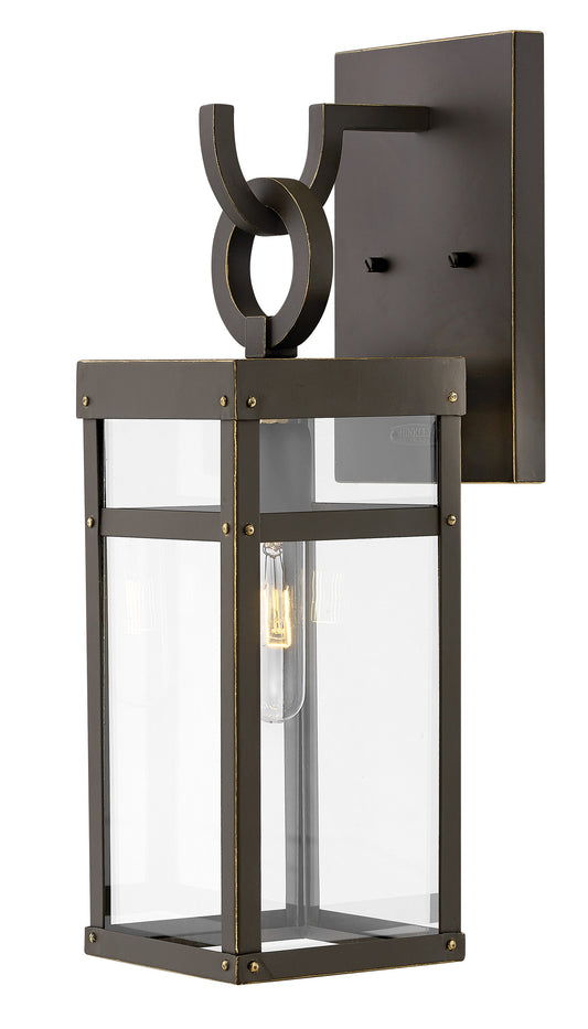 Porter Medium Wall Mount Lantern In Light Bronze Finish