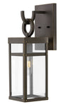 Porter Medium Wall Mount Lantern In Light Bronze Finish