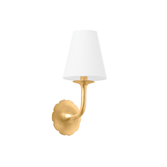 WINNIPEG WALL SCONCE with VINTAGE GOLD LEAF Finish