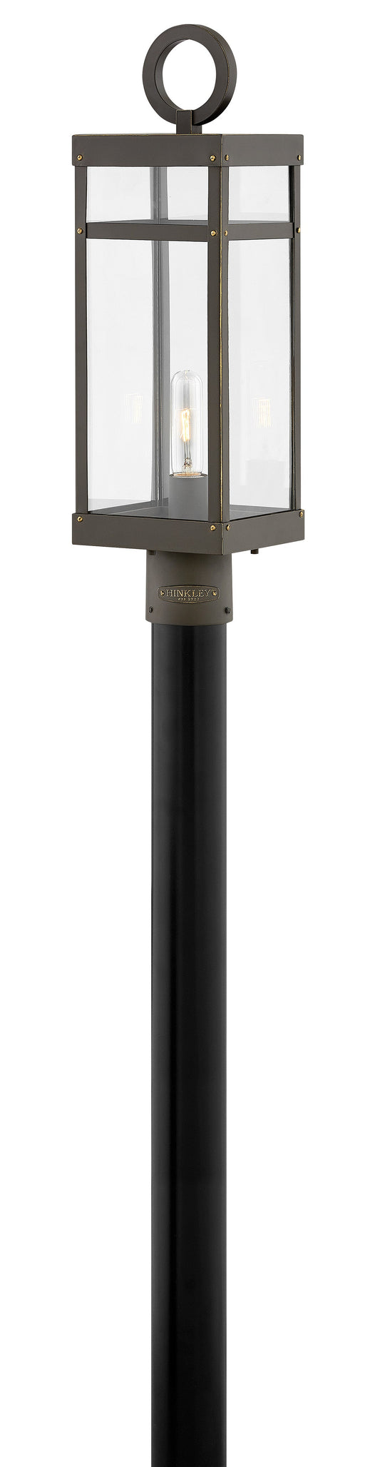 Porter Large Post Top or Pier Mount Lantern In Light Bronze Finish