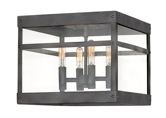 Porter Small Flush Mount In Black Finish