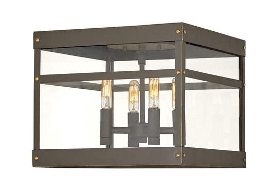 Porter Small Flush Mount In Light Bronze Finish