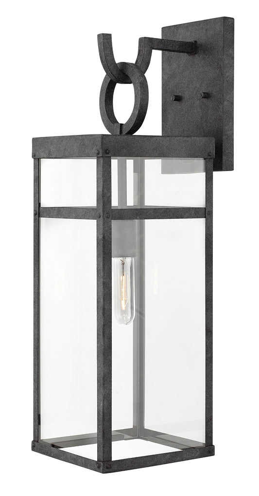 Porter Large Wall Mount Lantern In Black Finish