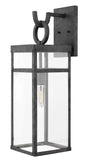 Porter Large Wall Mount Lantern In Black Finish