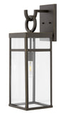 Porter Large Wall Mount Lantern In Light Bronze Finish