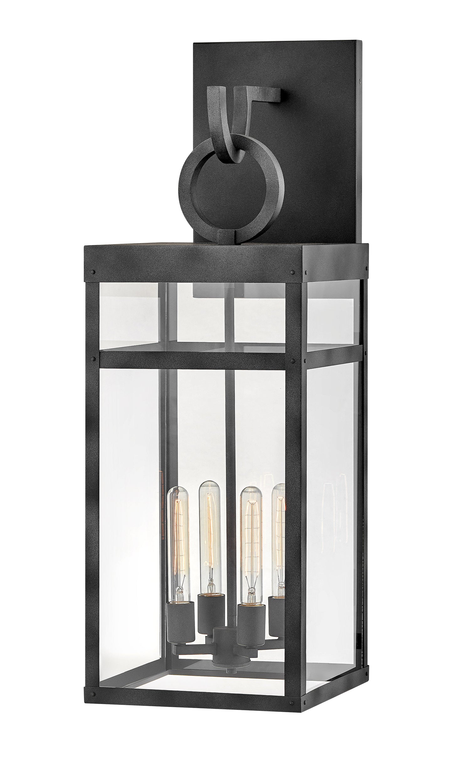 Porter Extra Large Wall Mount Lantern In Black Finish