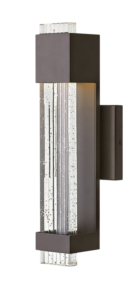 Glacier Medium Wall Mount Lantern In Light Bronze Finish